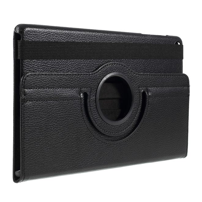 Samsung Galaxy Tab A 10.1 (2019) Hülle - 360° rotierbares Case aus Leder - schwarz