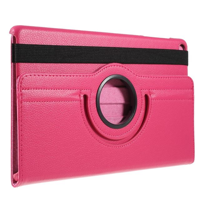 Samsung Galaxy Tab A 10.1 (2019) Hülle - 360° rotierbares Case aus Leder - rosa