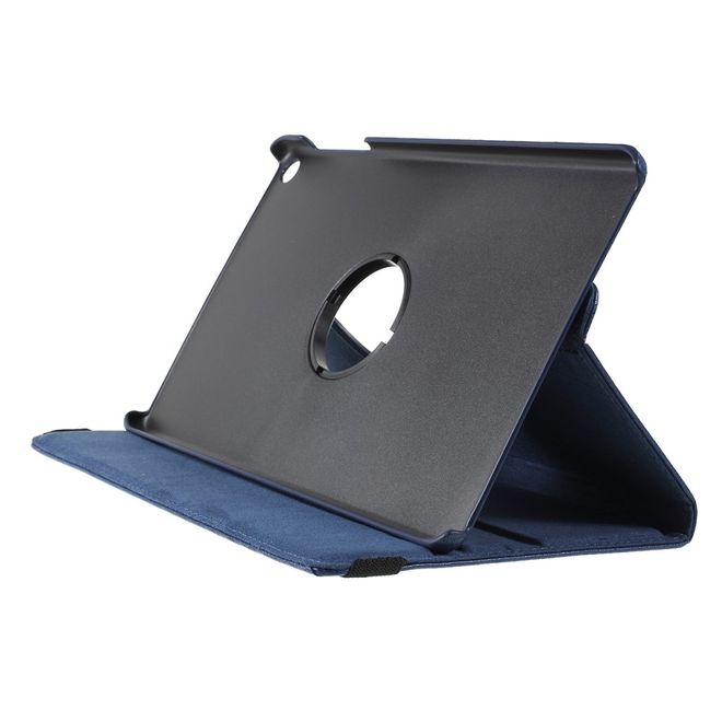 Samsung Galaxy Tab A 10.1 (2019) Hülle - 360° rotierbares Case aus Leder - dunkelblau
