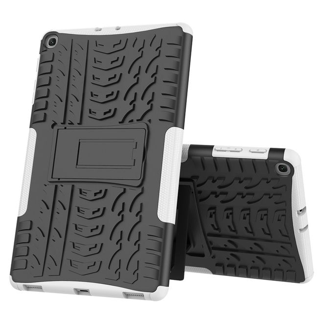 Samsung Galaxy Tab A 10.1 (2019) Hülle - Robustes Plastik Hardcase - weiss