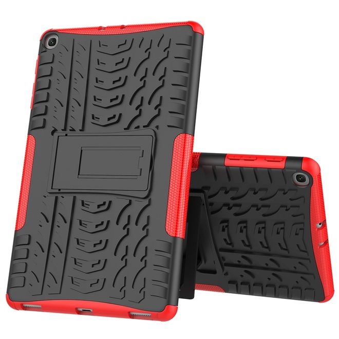 Samsung Galaxy Tab A 10.1 (2019) Hülle - Robustes Plastik Hardcase - rot