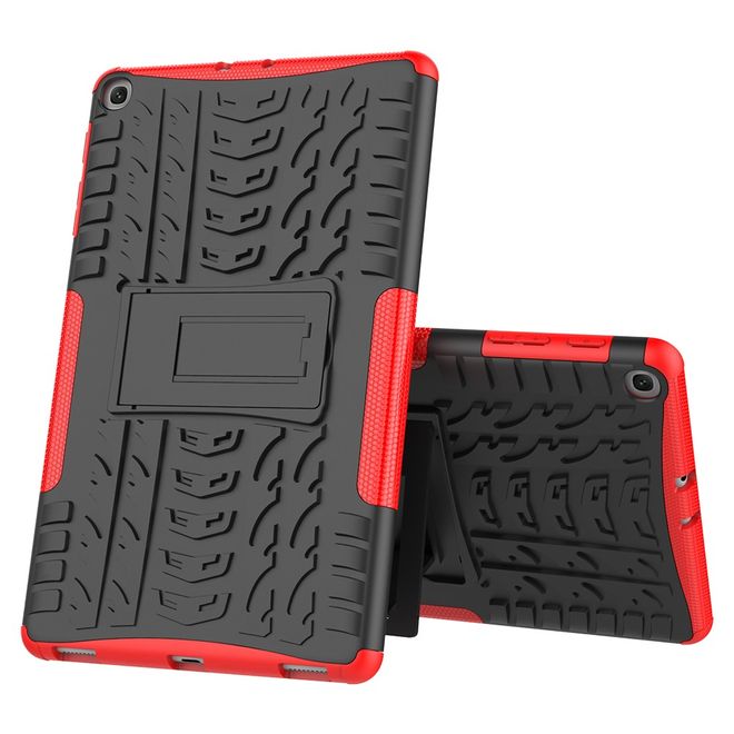 Samsung Galaxy Tab A 10.1 (2019) Hülle - Robustes Plastik Hardcase - rot