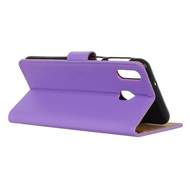 Huawei Y6 (2019) Handy Hülle - Classic II Leder Bookcover Series - purpur