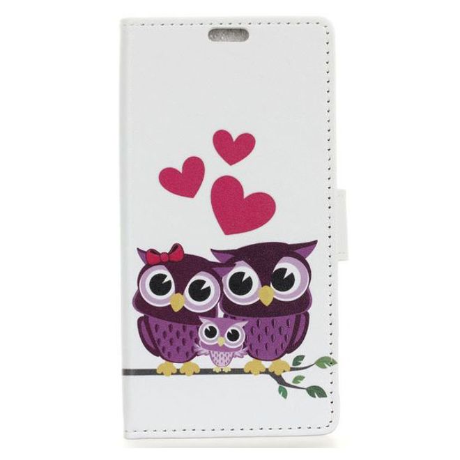 Google Pixel 3a XL Handyhülle - Leder Bookcover Image II Series - glückliche Eulen