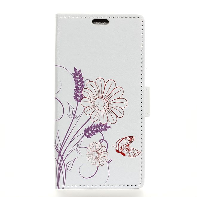 Google Pixel 3a XL Handyhülle - Leder Bookcover Image II Series - schlichte Blumen