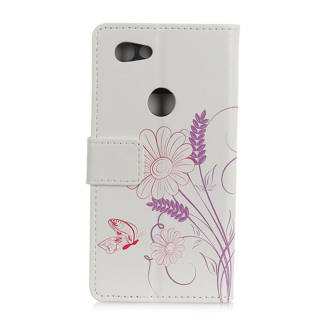 Google Pixel 3a XL Handyhülle - Leder Bookcover Image II Series - schlichte Blumen