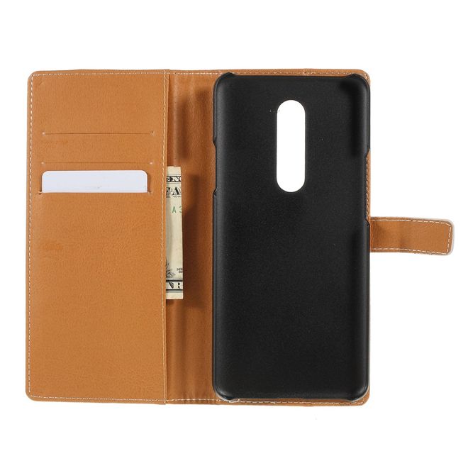 OnePlus 7 Pro Handy Hülle - Leder Bookcover Image Series - schwarz-weisse Katze