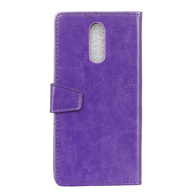 OnePlus 7 Handyhülle - Crazy Horse Leder Bookcover Series - purpur