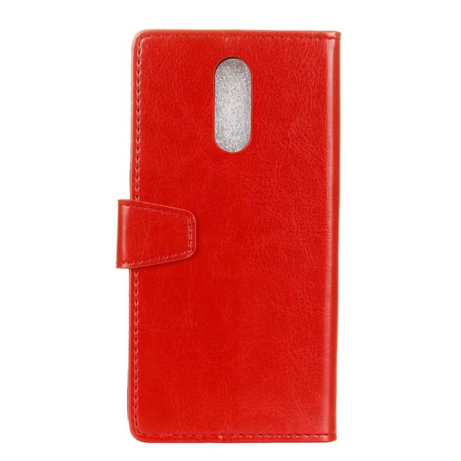 OnePlus 7 Handyhülle - Crazy Horse Leder Bookcover Series - rot