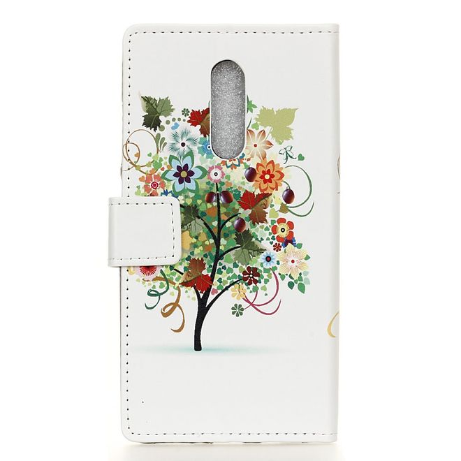 OnePlus 7 Handyhülle - Leder Bookcover Image II Series - farbiger Baum