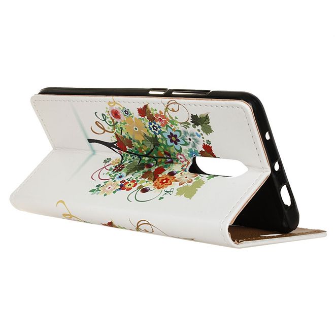 OnePlus 7 Handyhülle - Leder Bookcover Image II Series - farbiger Baum