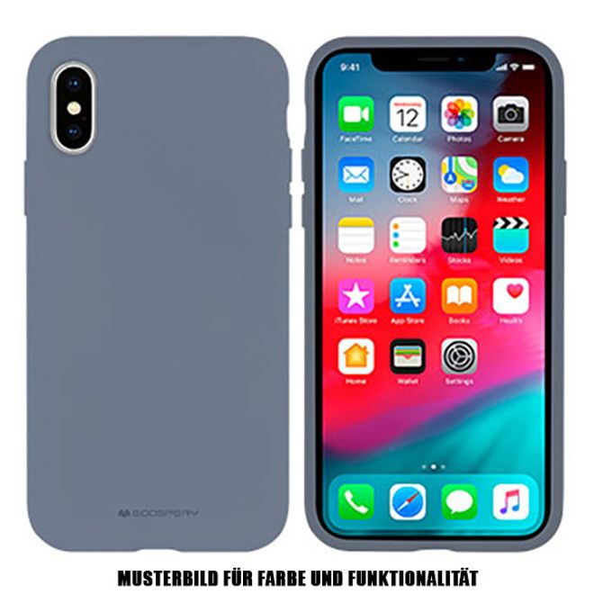 Goospery - iPhone XS Max Handyhülle - Case aus Silikon - Silicone Case Series - grau