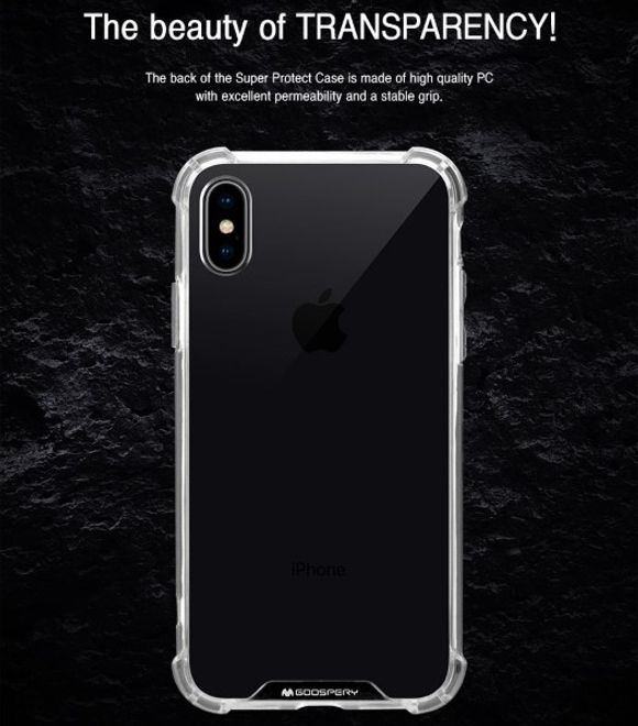 Goospery - LG G7 ThinQ Handyhülle - Solides Plastik Case - Super Protect Series - transparent