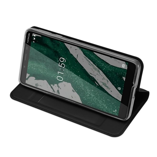 Dux Ducis - Nokia 1 Plus Hülle - Handy Bookcover - Skin Pro Series - schwarz