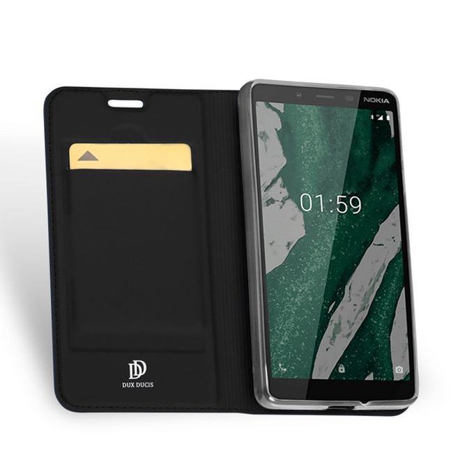 Dux Ducis - Nokia 1 Plus Hülle - Handy Bookcover - Skin Pro Series - schwarz