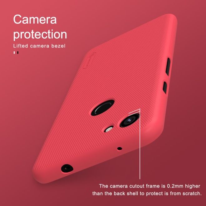 Nillkin - Google Pixel 3a XL Hülle - Plastik Case - Super Frosted Shield Series - rot