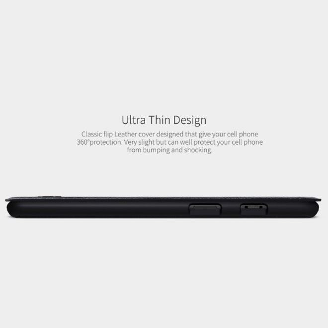 Nillkin - OnePlus 7 Hülle - Leder Book Case - Qin Series - braun