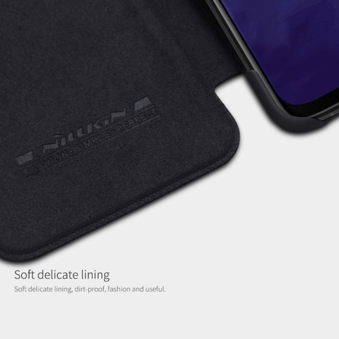 Nillkin - OnePlus 7 Hülle - Leder Book Case - Qin Series - braun