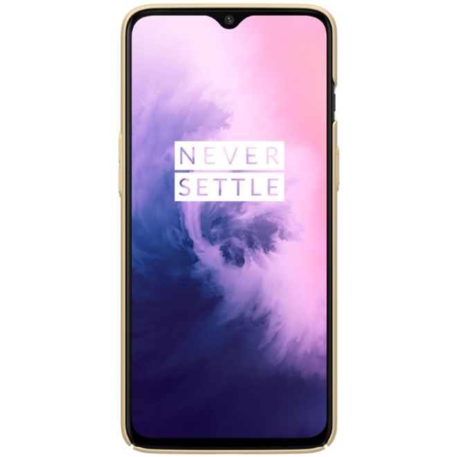 Nillkin - OnePlus 7 Hülle - Plastik Case - Super Frosted Shield Series - gold