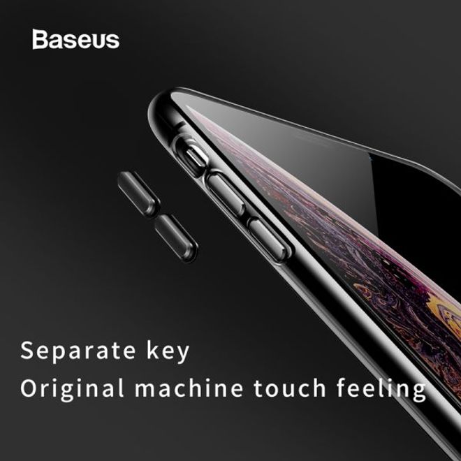 Baseus - iPhone XS / X Hülle - Softcase mit Armbändel - schwarz