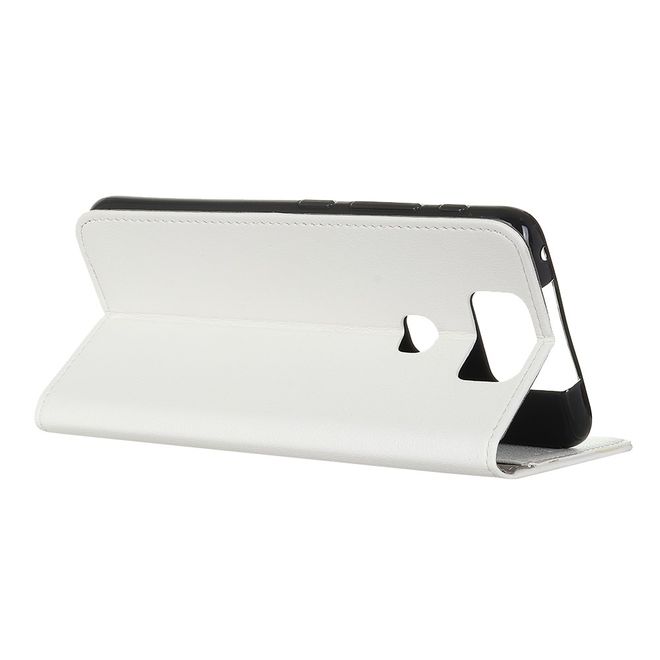Asus Zenfone 6 (ZS630KL) Handy Hülle - Classic III Leder Bookcover Series - weiss