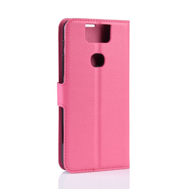 Asus Zenfone 6 (ZS630KL) Handy Hülle - Litchi Leder Bookcover Series - pink