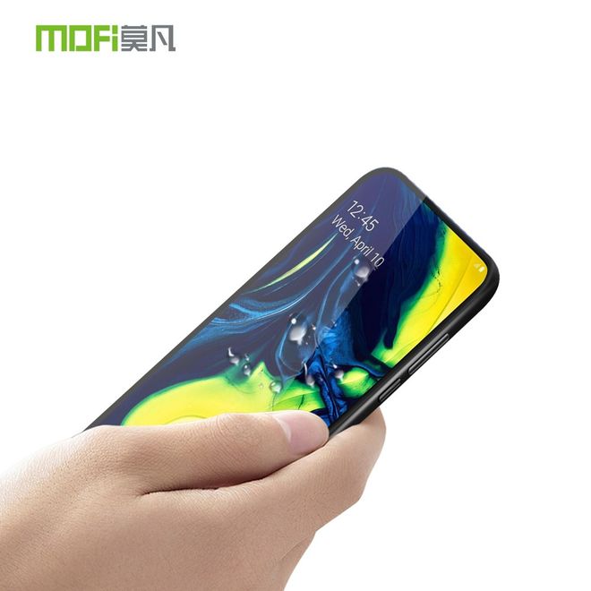 Mofi - Samsung Galaxy A80 Schutzglas Displayschutz - 3D Curved Panzer Glas - schwarz