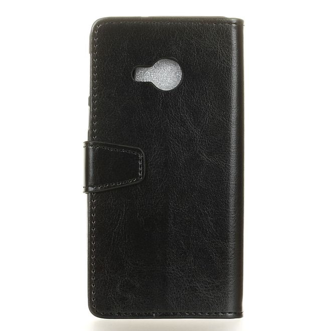 HTC U Play Handyhülle - Crazy Horse Leder Bookcover Series - schwarz