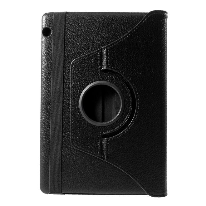 Huawei MediaPad T5 10 Hülle - 360° rotierbares Case aus Leder - schwarz