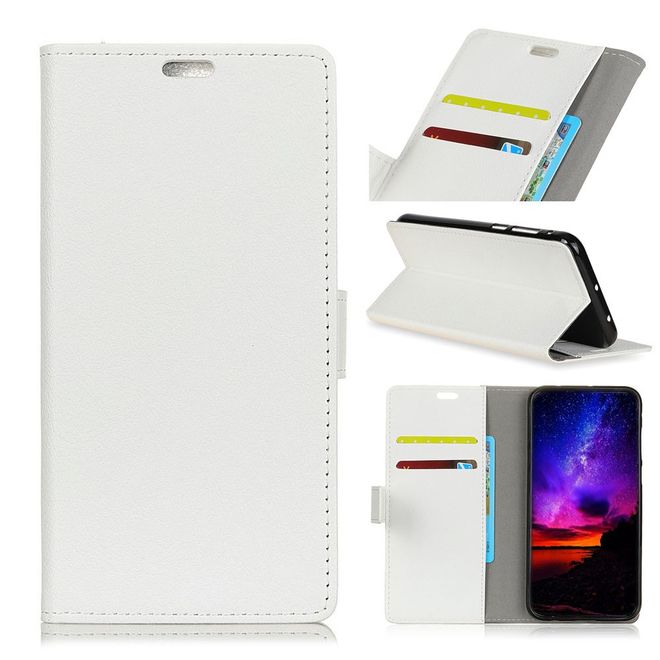 Xiaomi Mi Play Handy Hülle - Classic III Leder Bookcover Series - weiss