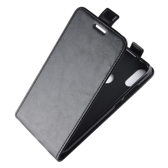 Xiaomi Mi Play Handyhülle - Crazy Horse Leder Flipcase - vertikal - schwarz