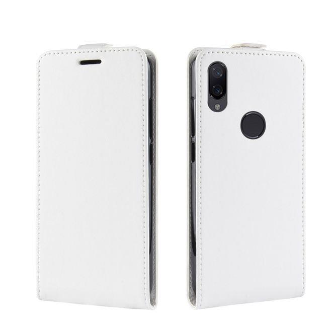 Xiaomi Mi Play Handyhülle - Crazy Horse Leder Flipcase - vertikal - weiss
