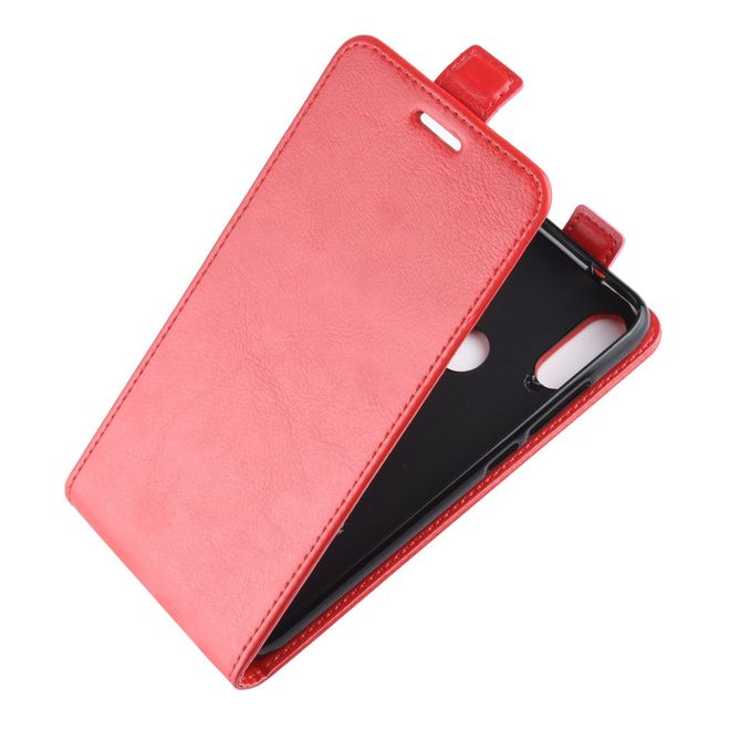 Xiaomi Mi Play Handyhülle - Crazy Horse Leder Flipcase - vertikal - rot