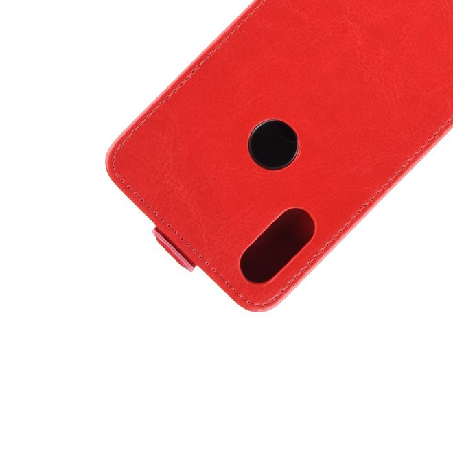 Xiaomi Mi Play Handyhülle - Crazy Horse Leder Flipcase - vertikal - rot