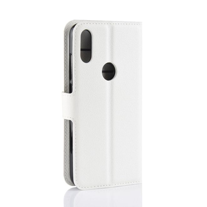 Xiaomi Mi Play Handy Hülle - Litchi Leder Bookcover Series - weiss