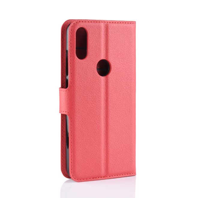 Xiaomi Mi Play Handy Hülle - Litchi Leder Bookcover Series - rot