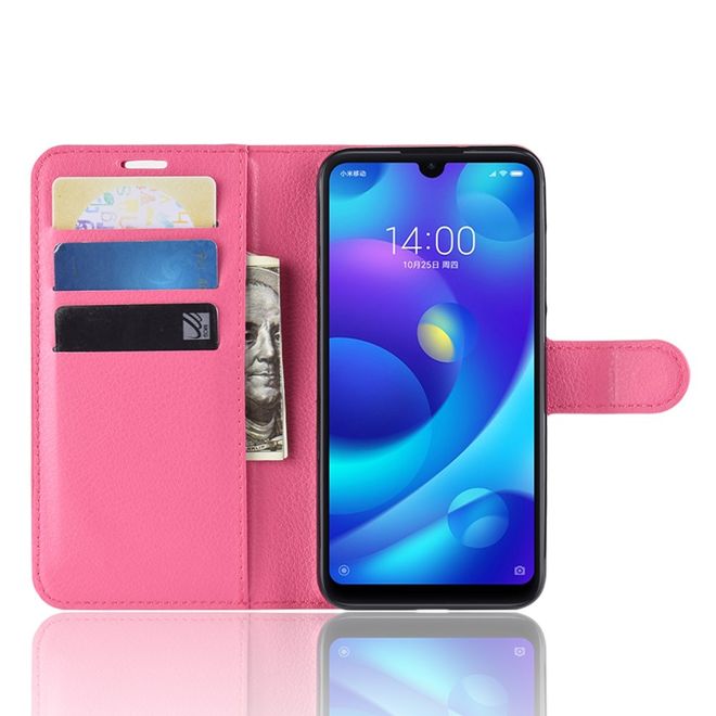 Xiaomi Mi Play Handy Hülle - Litchi Leder Bookcover Series - rosa