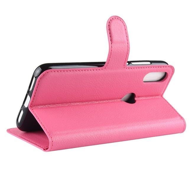 Xiaomi Mi Play Handy Hülle - Litchi Leder Bookcover Series - rosa