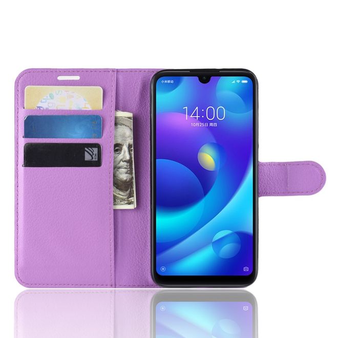 Xiaomi Mi Play Handy Hülle - Litchi Leder Bookcover Series - purpur