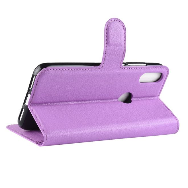 Xiaomi Mi Play Handy Hülle - Litchi Leder Bookcover Series - purpur