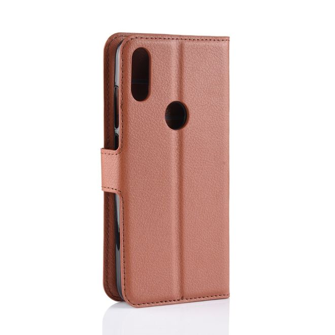 Xiaomi Mi Play Handy Hülle - Litchi Leder Bookcover Series - braun