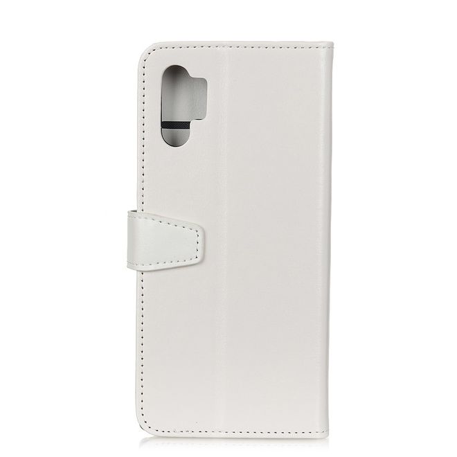 Samsung Galaxy Note 10+ Handyhülle - Crazy Horse Leder Bookcover Series - weiss