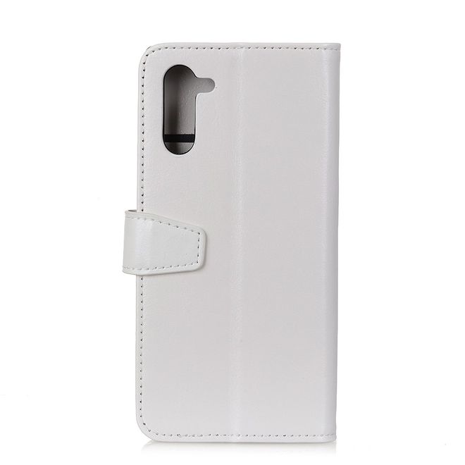 Samsung Galaxy Note 10 Handyhülle - Crazy Horse Leder Bookcover Series - weiss