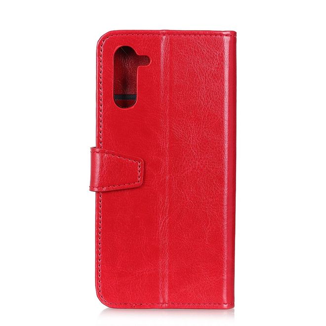 Samsung Galaxy Note 10 Handyhülle - Crazy Horse Leder Bookcover Series - rot