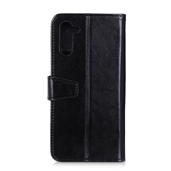 Samsung Galaxy Note 10 Handyhülle - Crazy Horse Leder Bookcover Series - schwarz