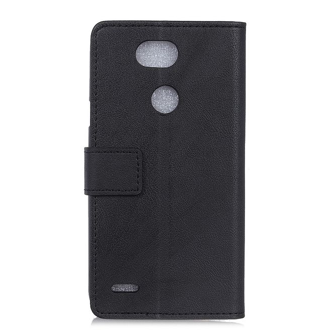 LG X Power 3 Handy Hülle - Classic III Leder Bookcover Series - schwarz