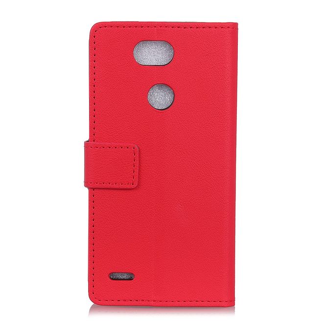 LG X Power 3 Handy Hülle - Classic III Leder Bookcover Series - rot