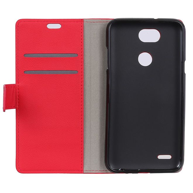 LG X Power 3 Handy Hülle - Classic III Leder Bookcover Series - rot