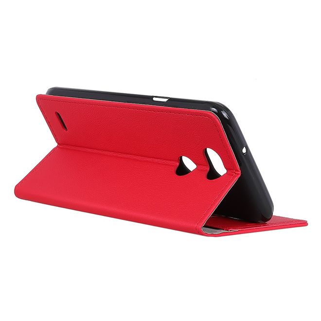 LG X Power 3 Handy Hülle - Classic III Leder Bookcover Series - rot