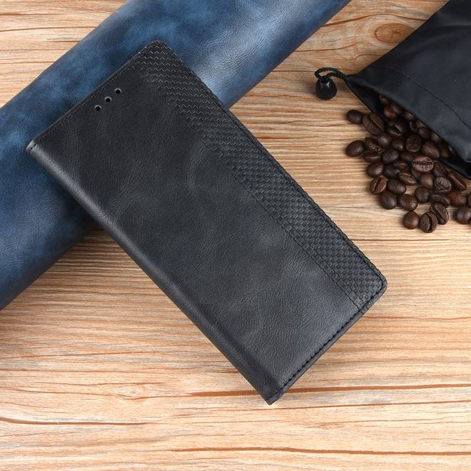 Huawei Honor 20 Lite Hülle - magnetisches Case im Vintage Look - schwarz